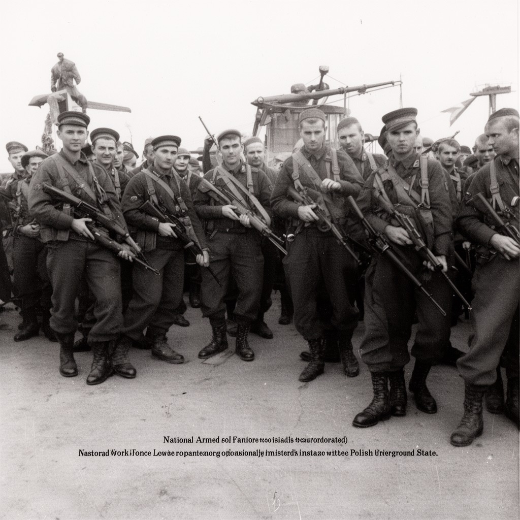 AI-generated illustration of National Armed Forces (partially subordinated)
