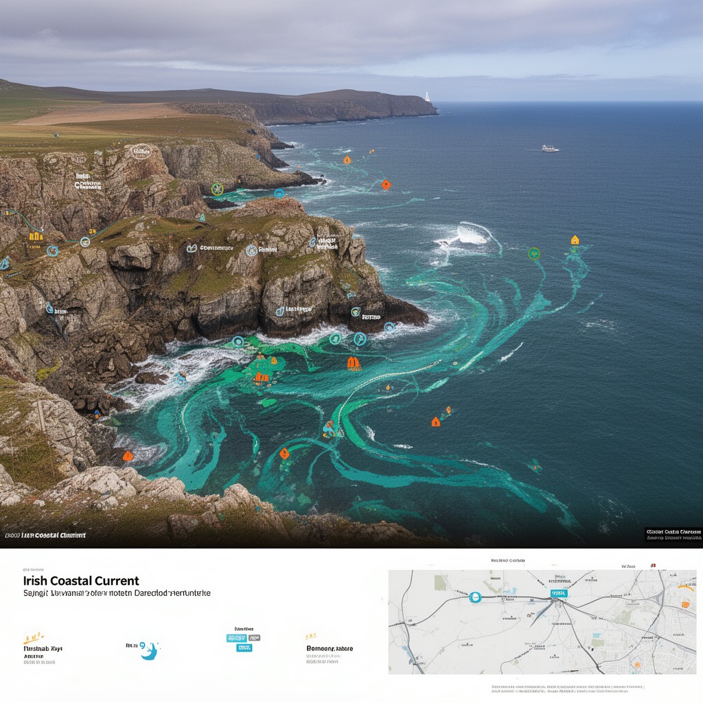 AI-generated illustration of Irish Coastal Current