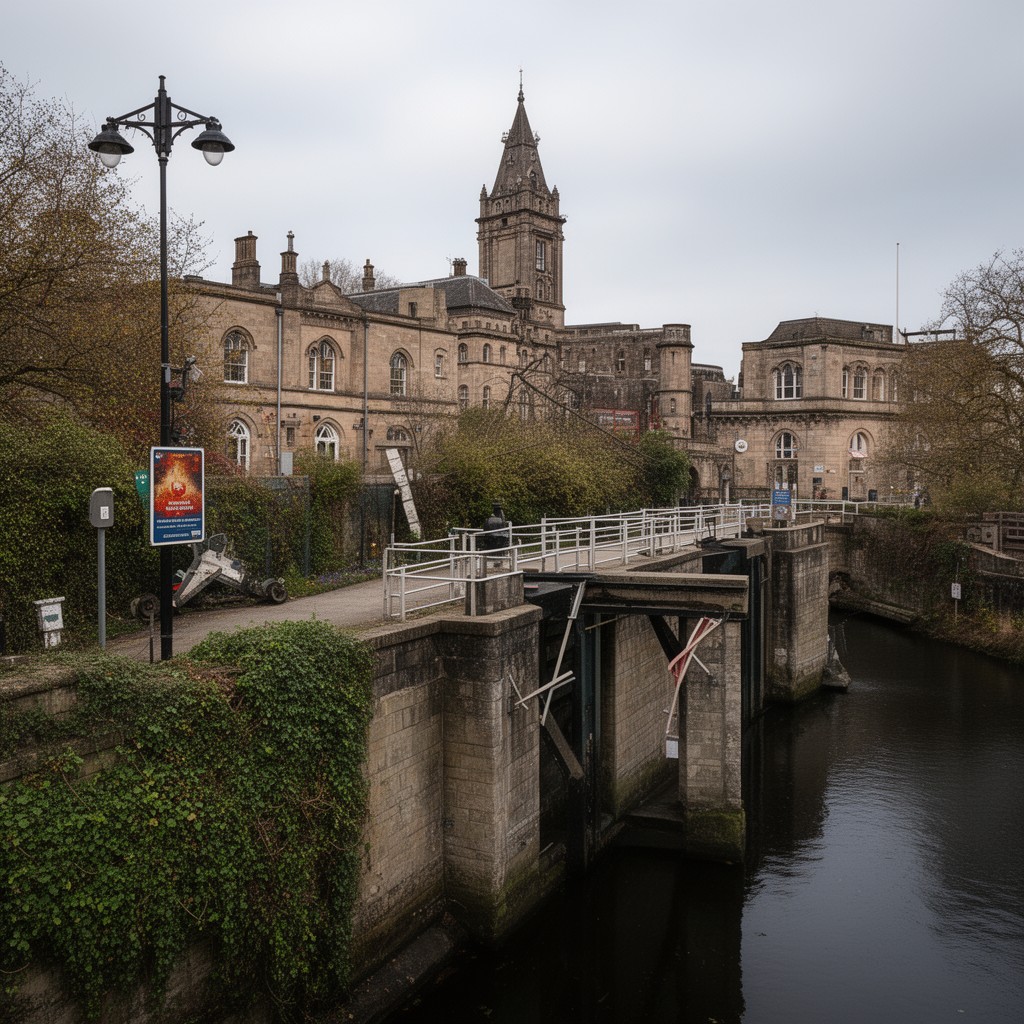 AI-generated illustration of Gloucester Lock
