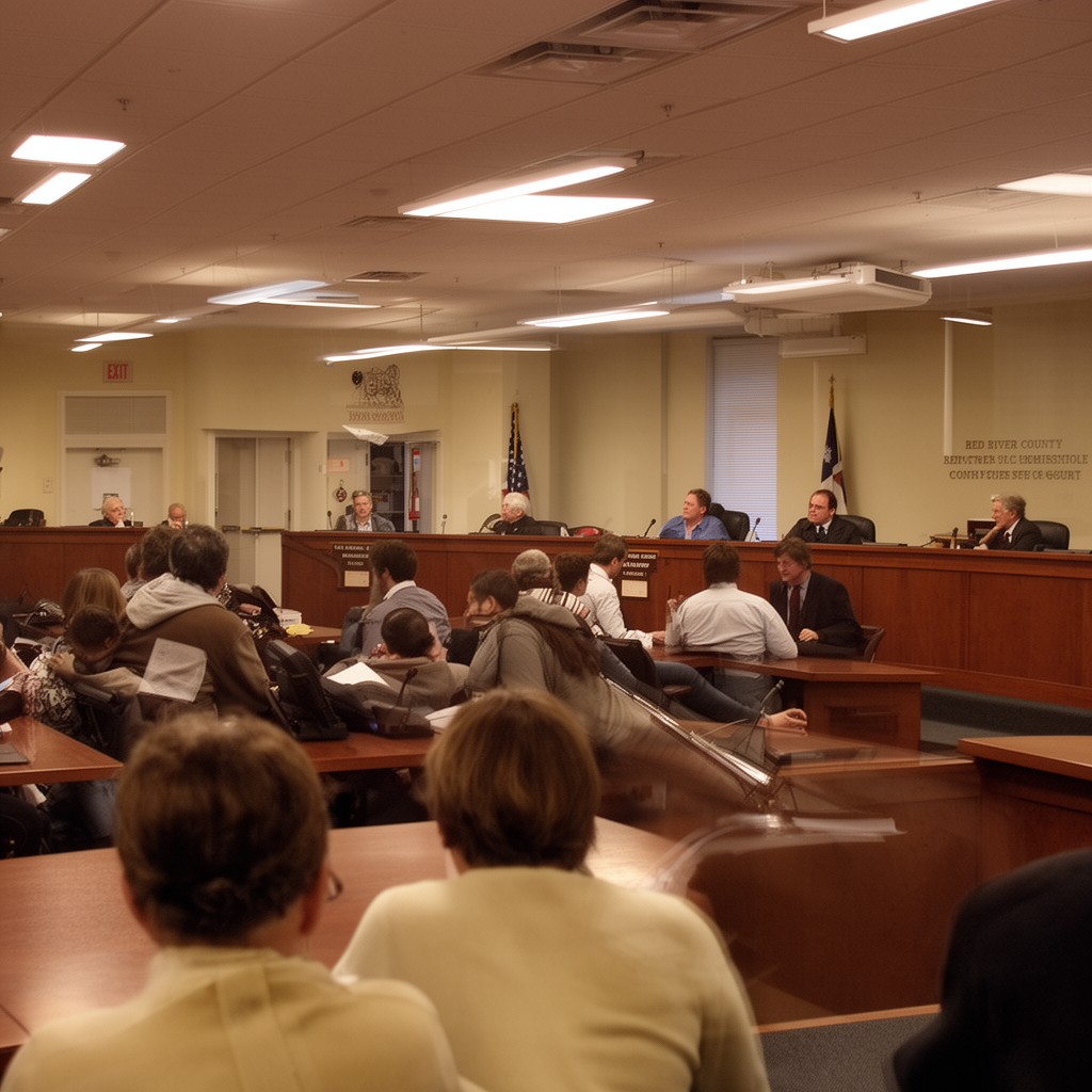 AI-generated illustration of Red River County Commissioners Court
