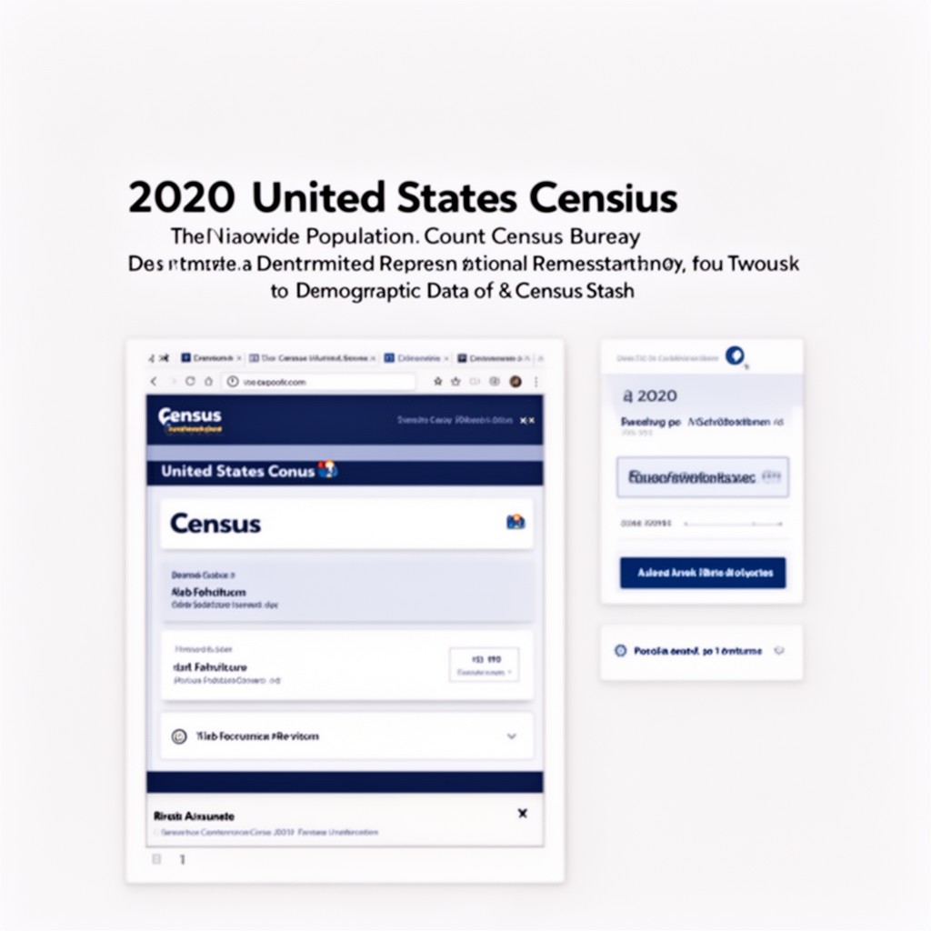 AI-generated illustration of 2020 United States census