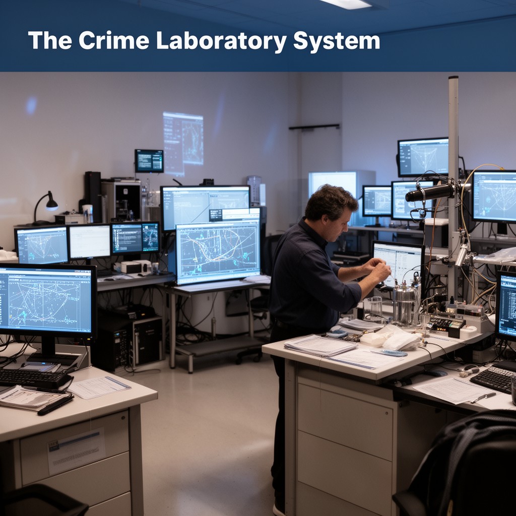 AI-generated illustration of Crime Laboratory System