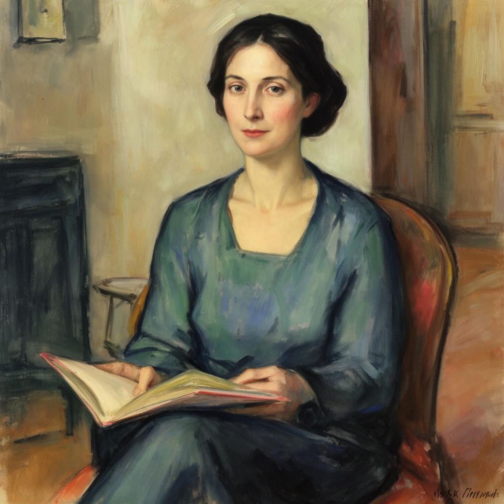 AI-generated illustration of Woman Reading