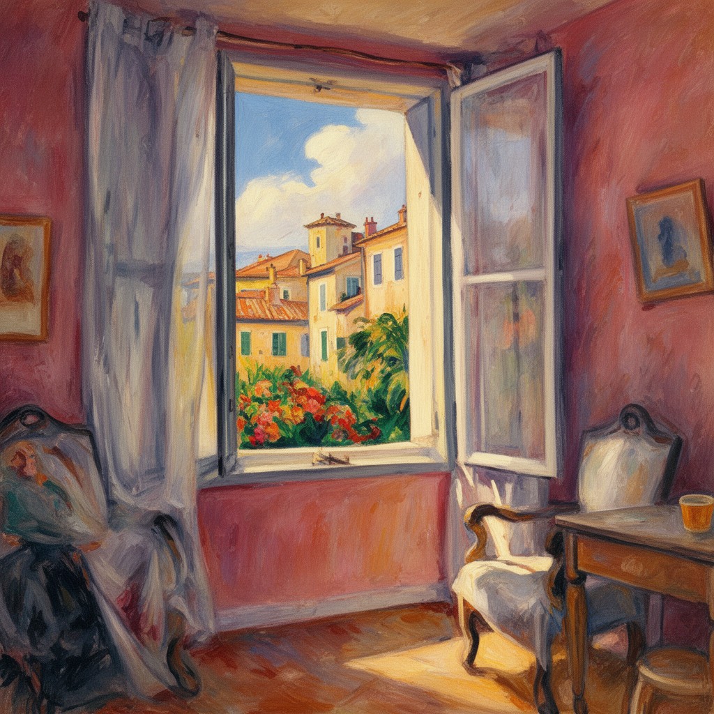 AI-generated illustration of The Open Window