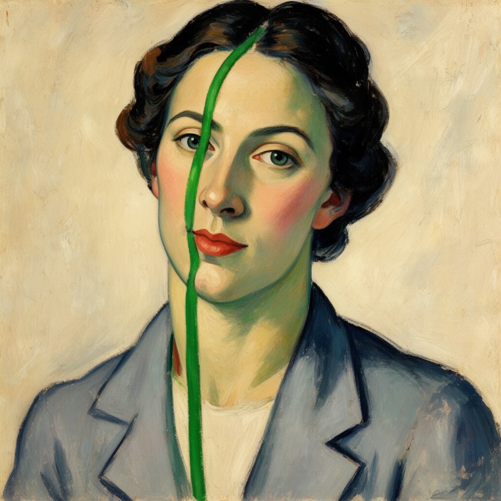 AI-generated illustration of Portrait of Madame Matisse (The Green Line)