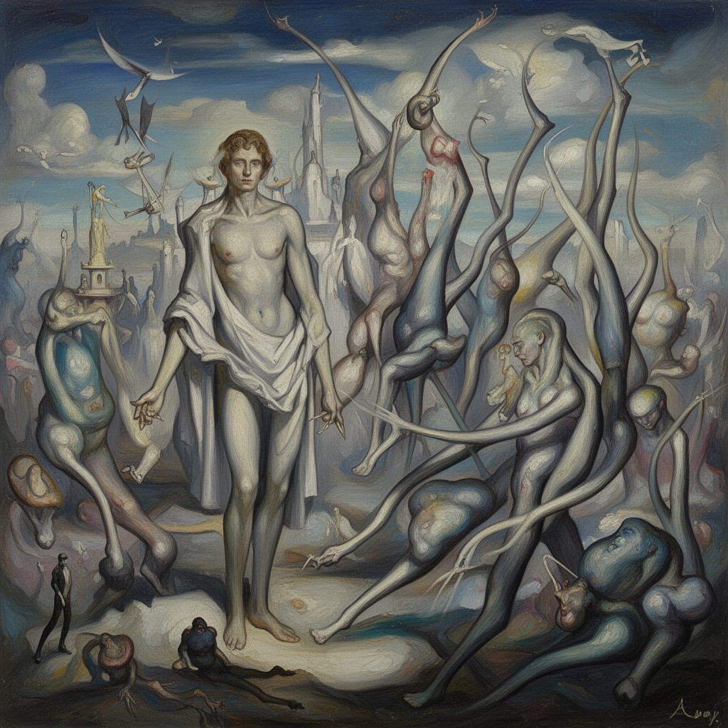 AI-generated illustration of The Temptation of St. Anthony