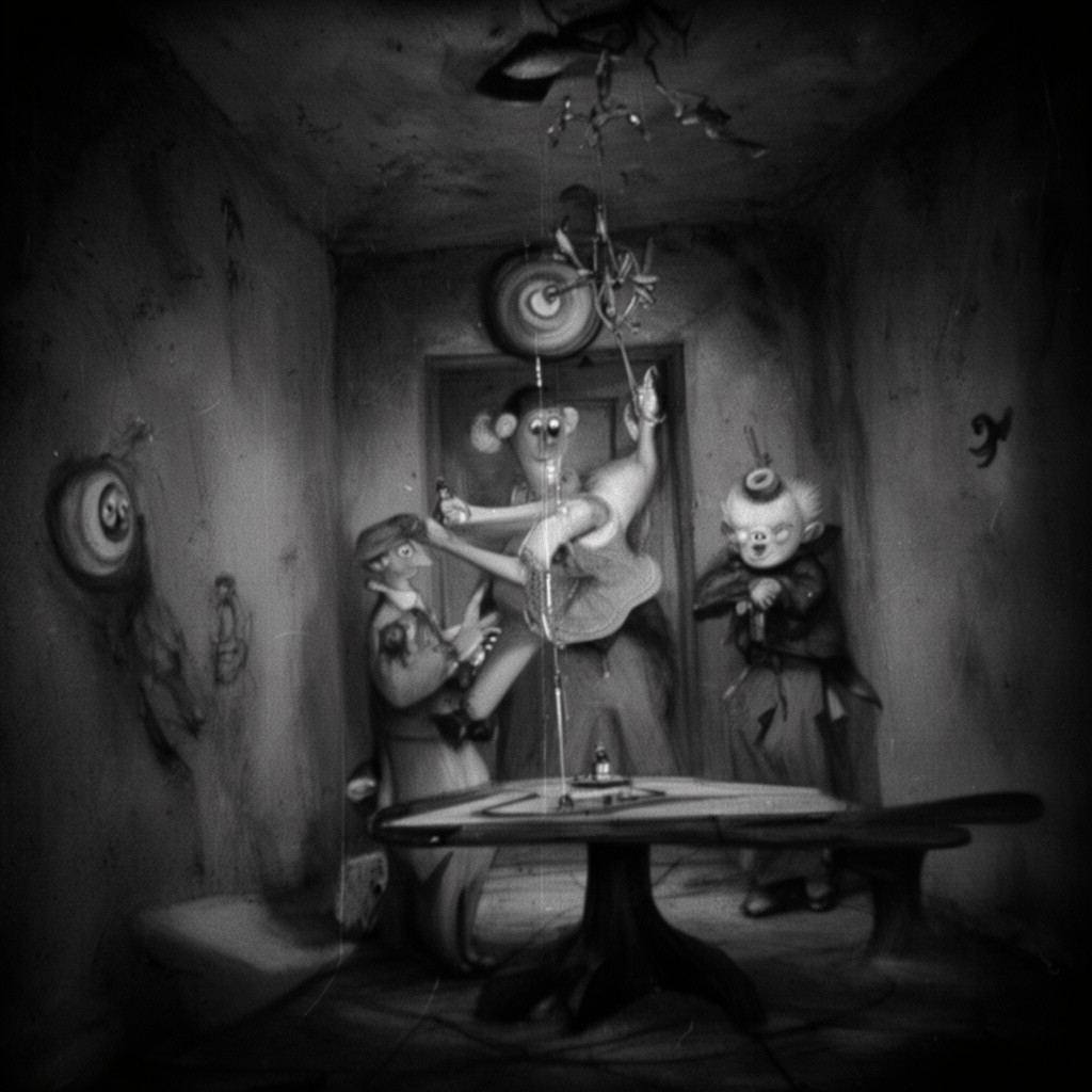 AI-generated illustration of film Un Chien Andalou