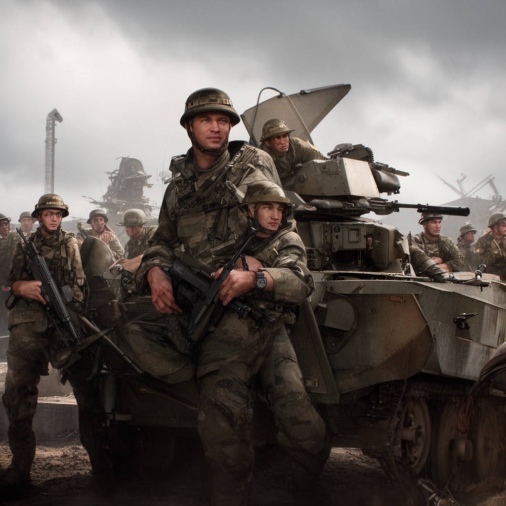 AI-generated illustration of Armed Forces of the Netherlands
