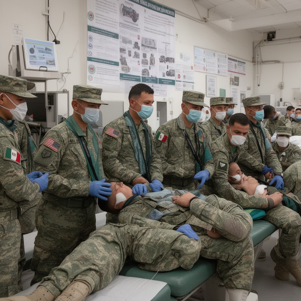 AI-generated illustration of Armed Forces of Mexico (medical support)