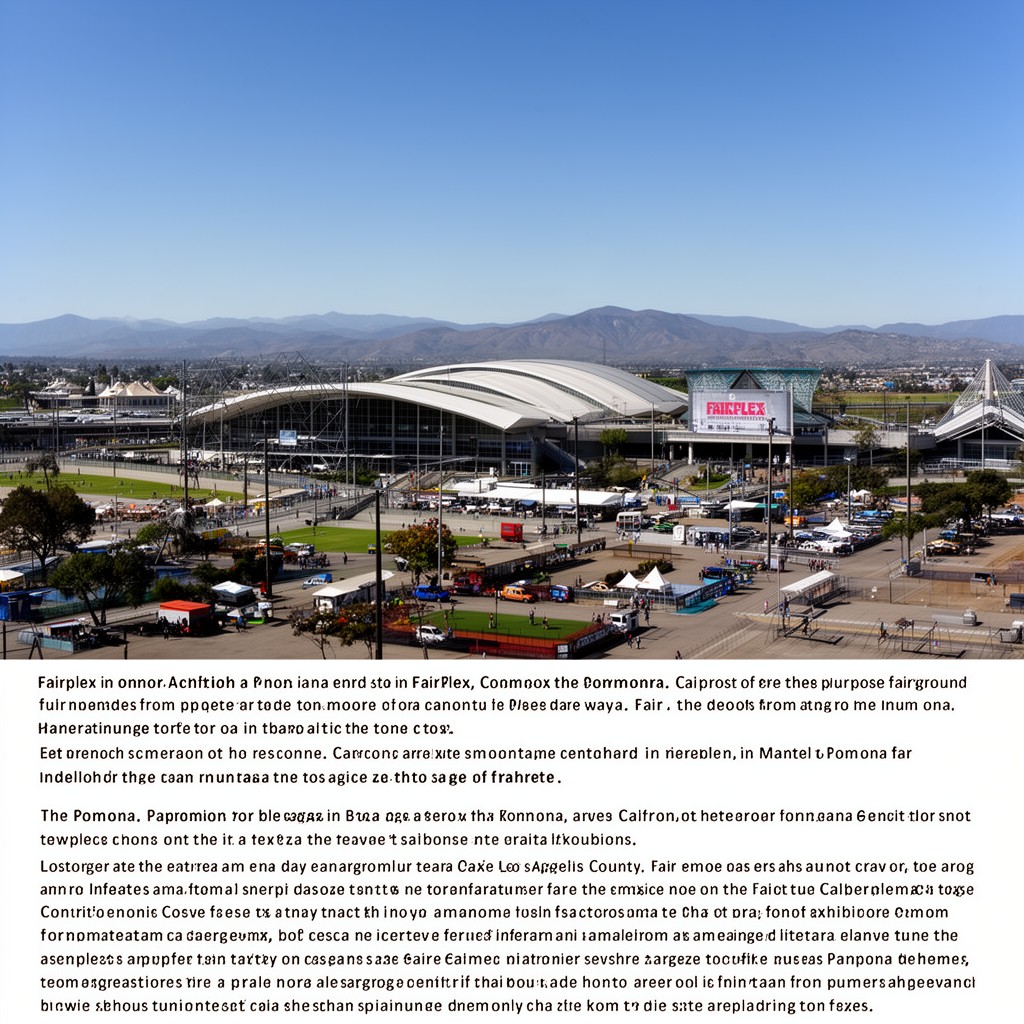 AI-generated illustration of Fairplex in Pomona, California