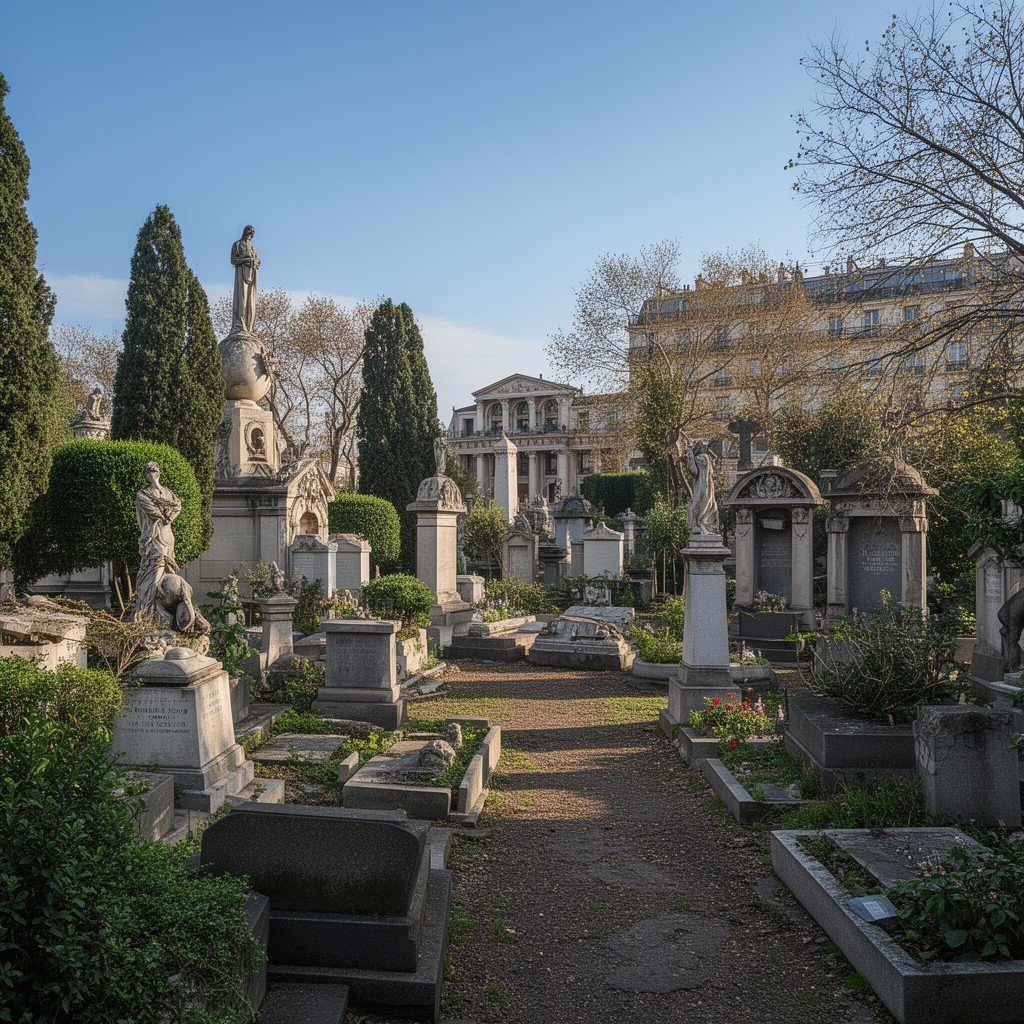 AI-generated illustration of Montparnasse Cemetery