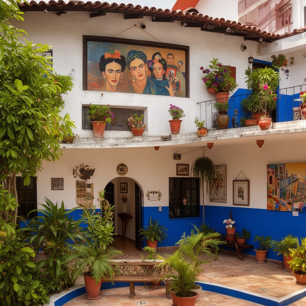 AI-generated illustration of Frida Kahlo Museum