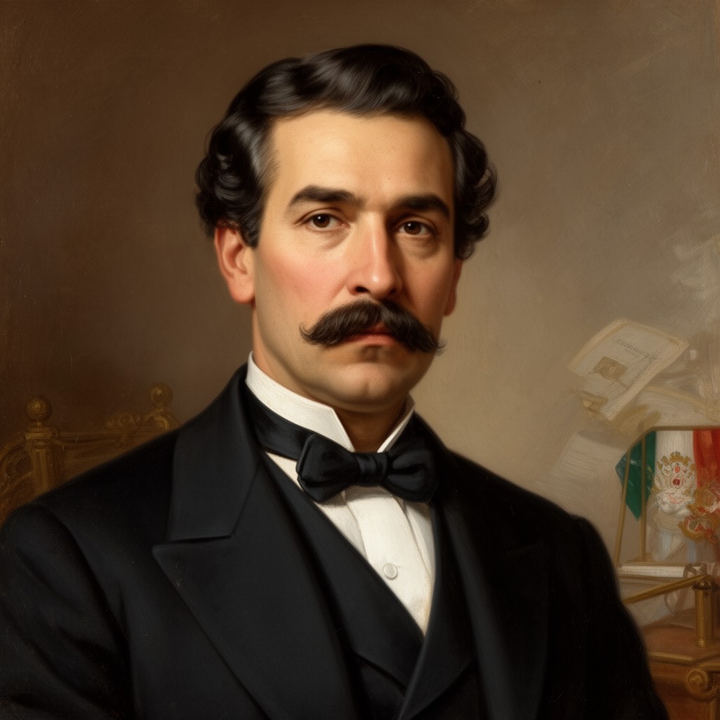 AI-generated illustration of Benito Juárez