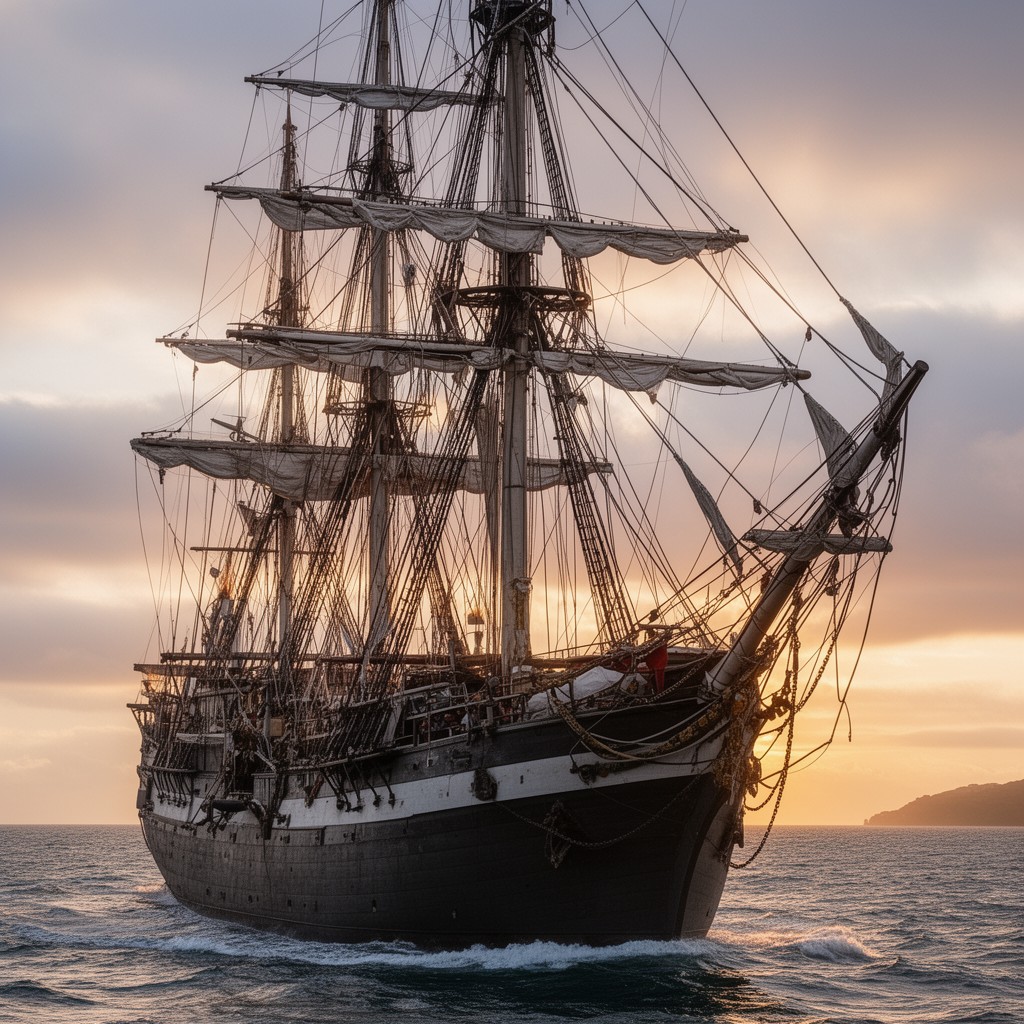 AI-generated illustration of HMS Resolution