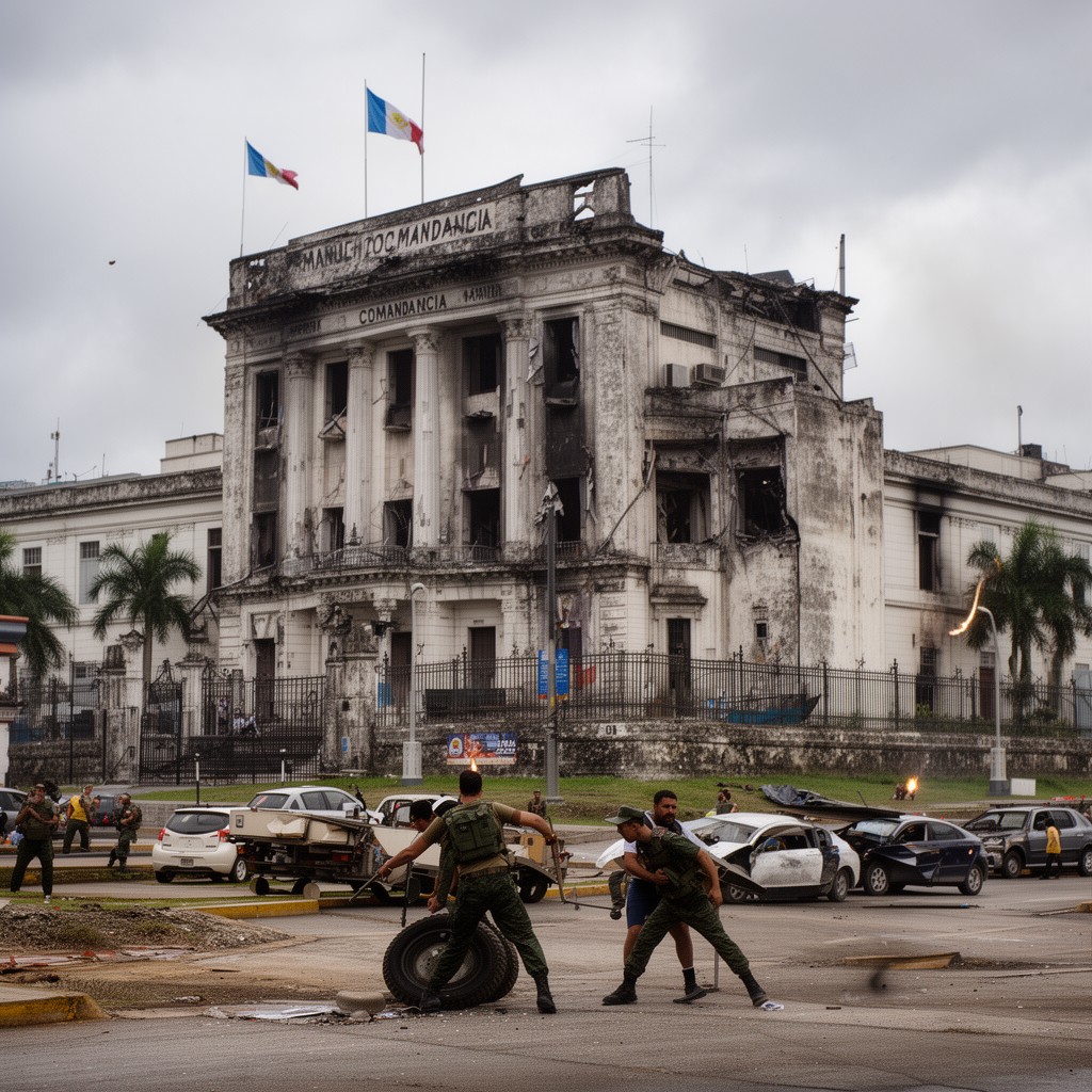 AI-generated illustration of Comandancia in Panama City