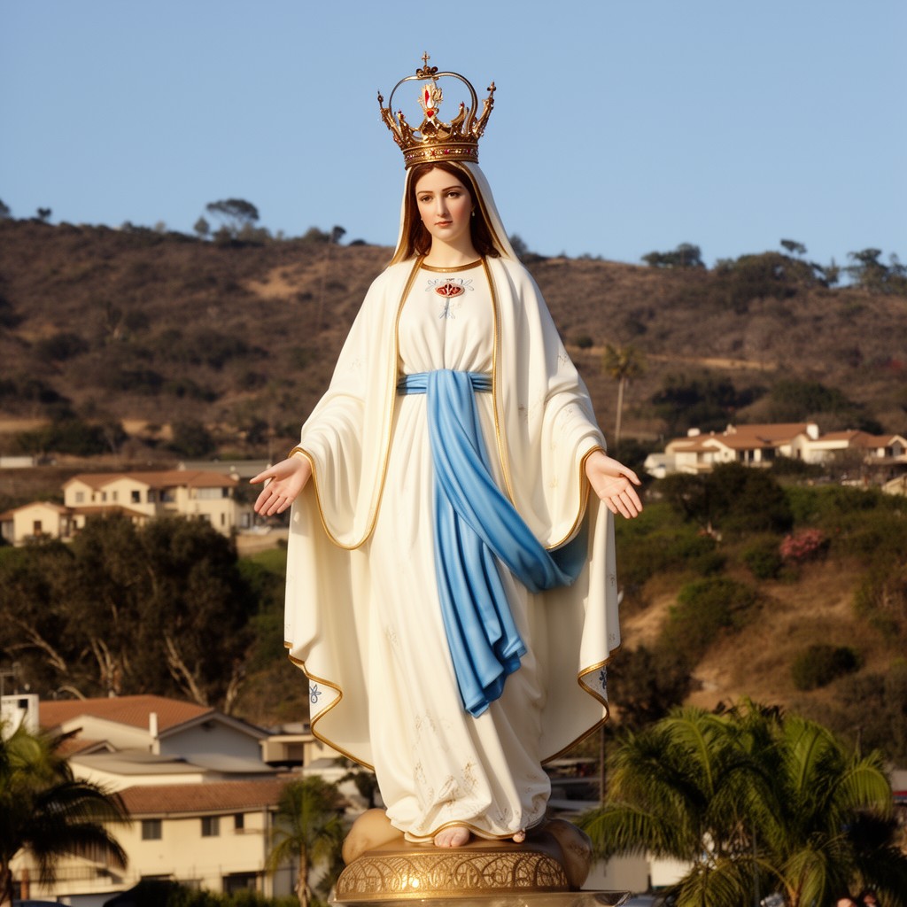 AI-generated illustration of Our Lady Queen of the Angels