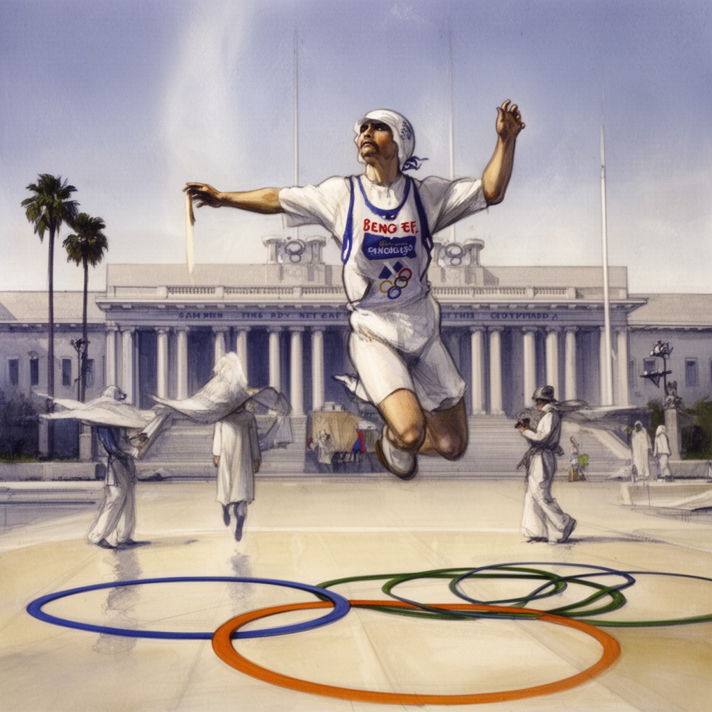 AI-generated illustration of Games of the X Olympiad