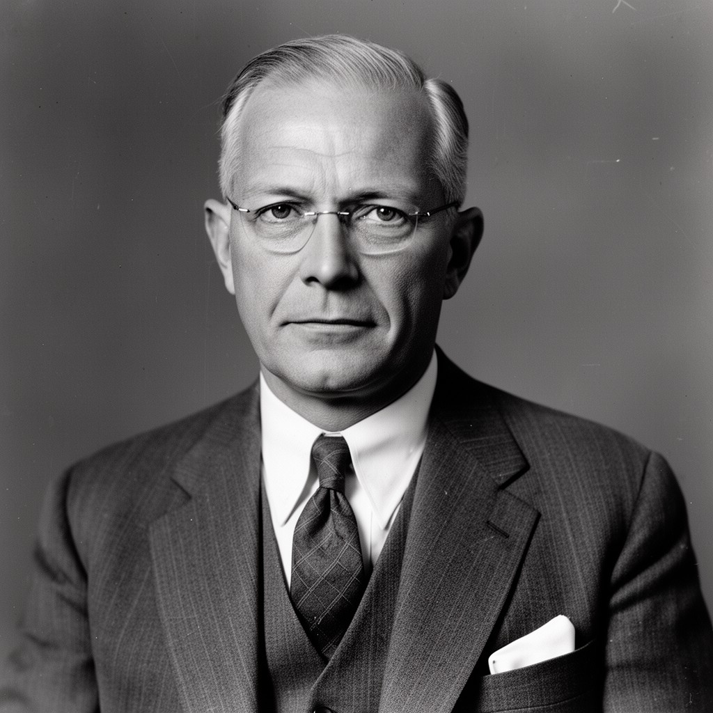 AI-generated illustration of William May Garland