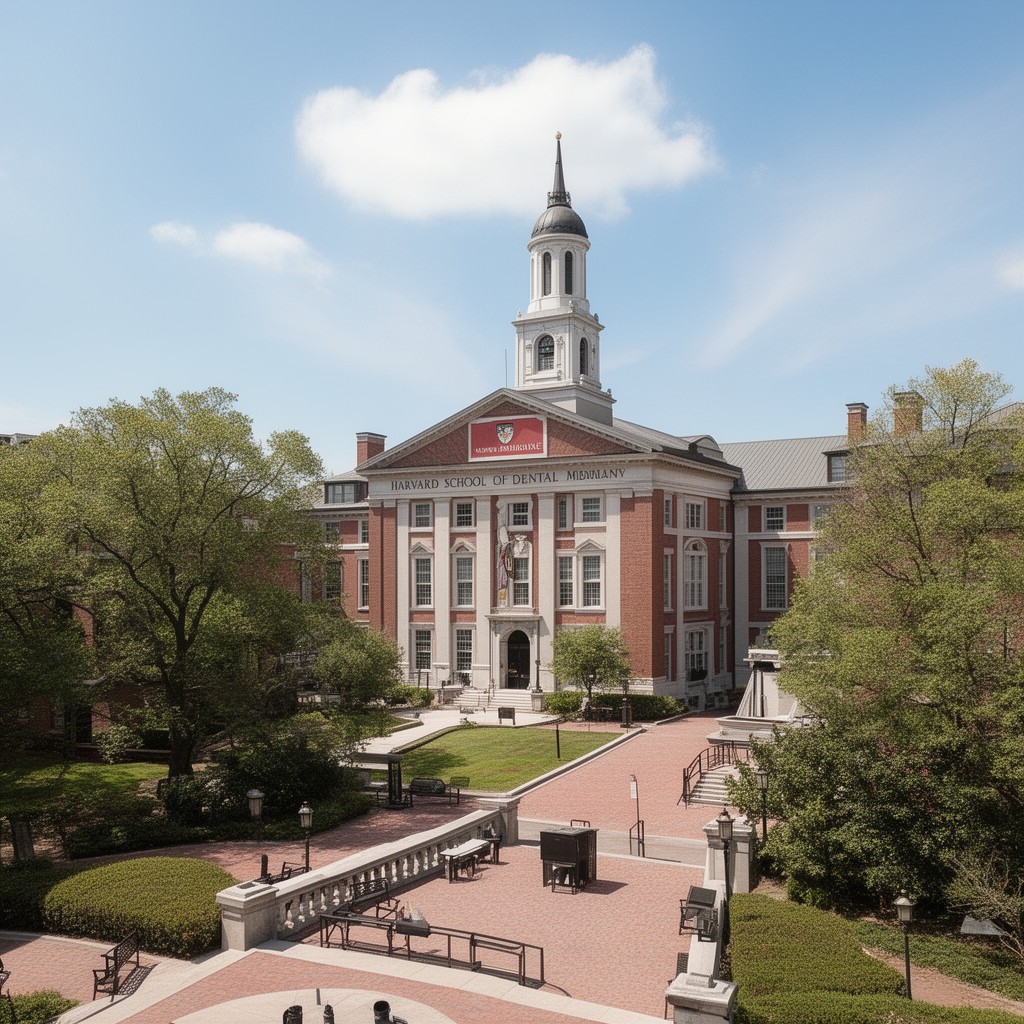AI-generated illustration of Harvard School of Dental Medicine