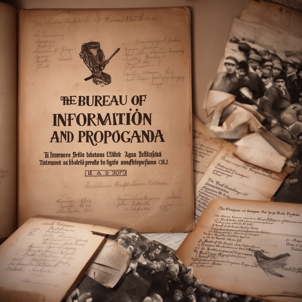 AI-generated illustration of Bureau of Information and Propaganda