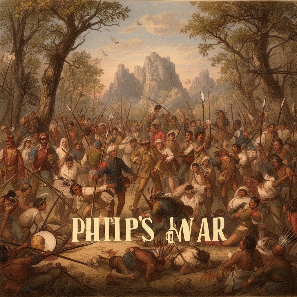 AI-generated illustration of King Philip's War