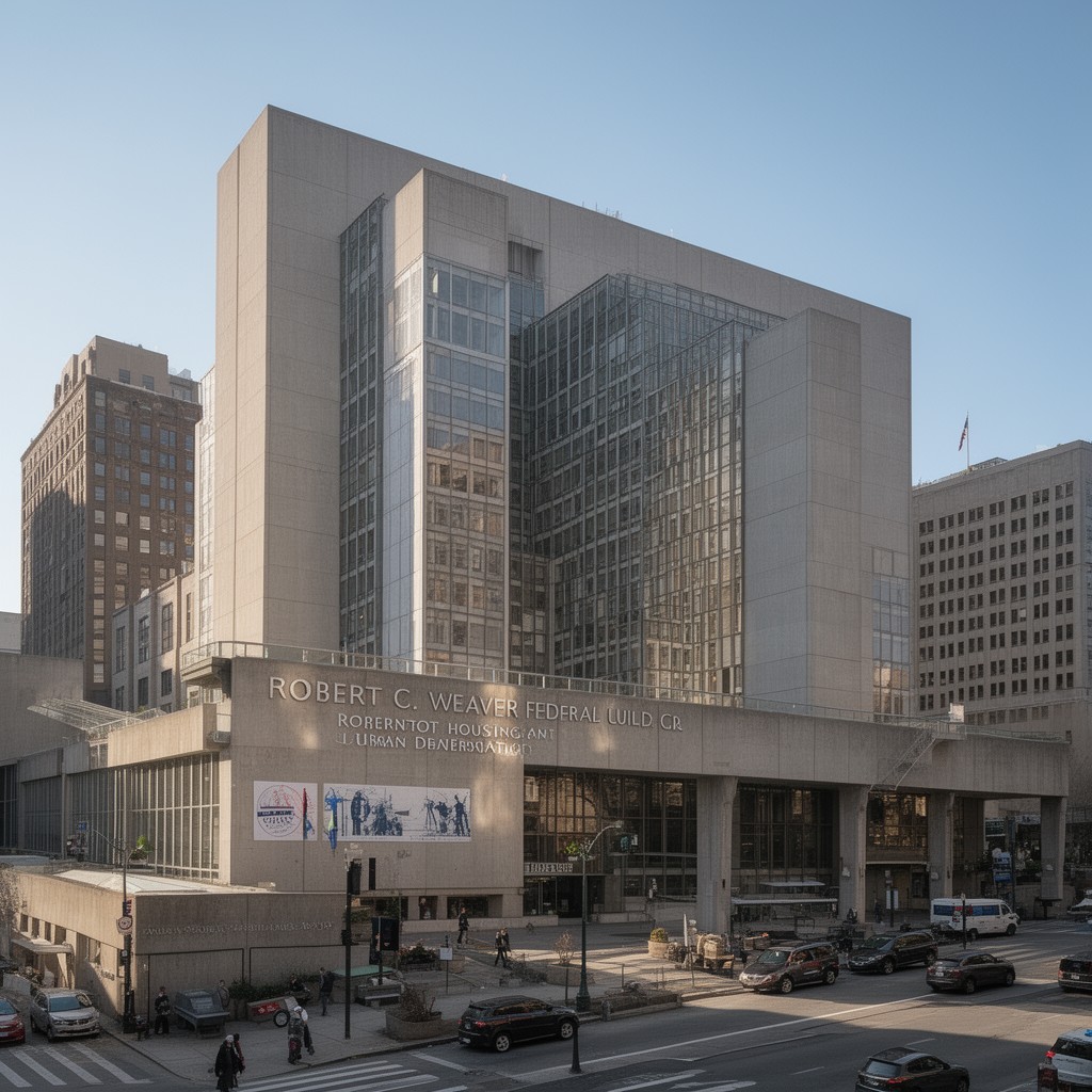 AI-generated illustration of Robert C. Weaver Federal Building