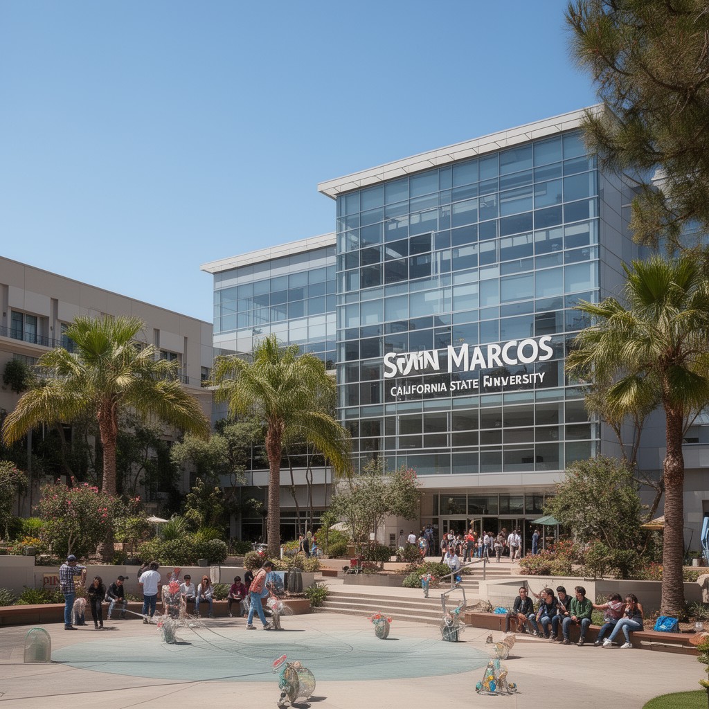AI-generated illustration of California State University, San Marcos