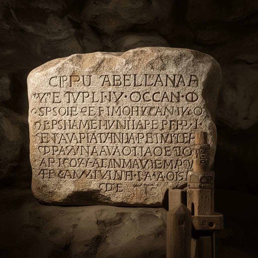 AI-generated illustration of Cippus Abellanus