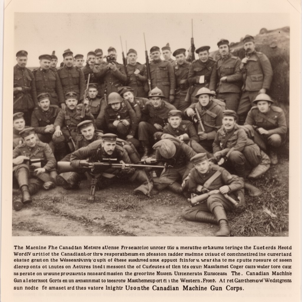 AI-generated illustration of Canadian Machine Gun Corps