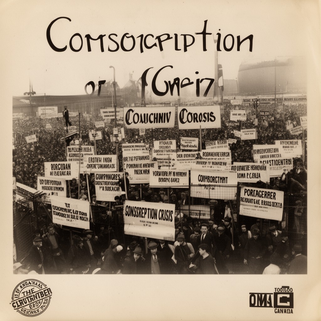 AI-generated illustration of Conscription Crisis of 1917