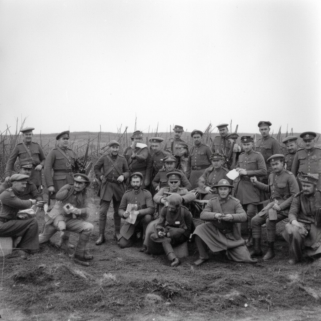 AI-generated illustration of British High Command on the Western Front