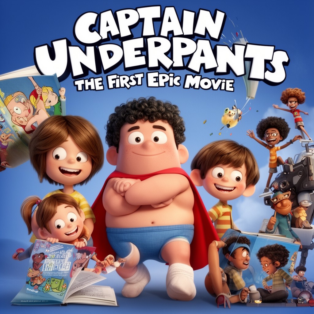 AI-generated illustration of Captain Underpants: The First Epic Movie