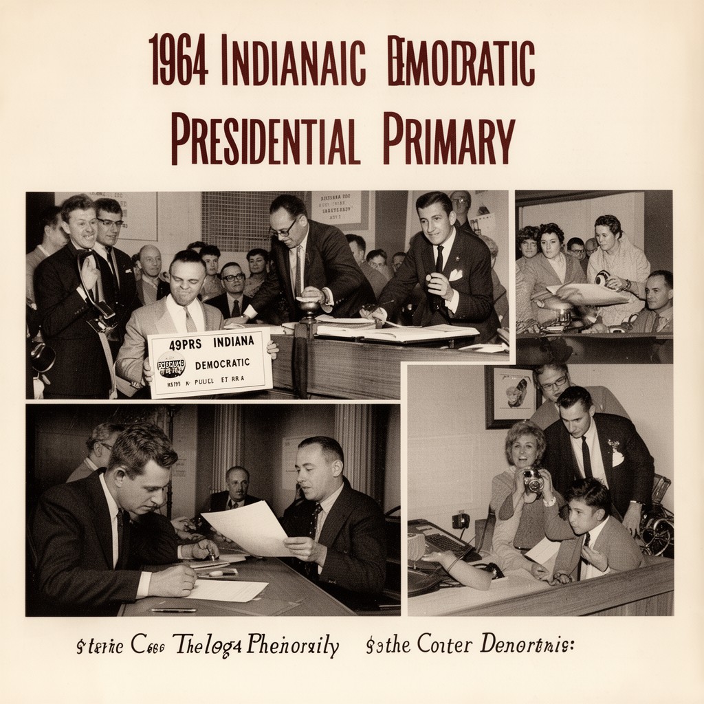 AI-generated illustration of 1964 Indiana Democratic presidential primary