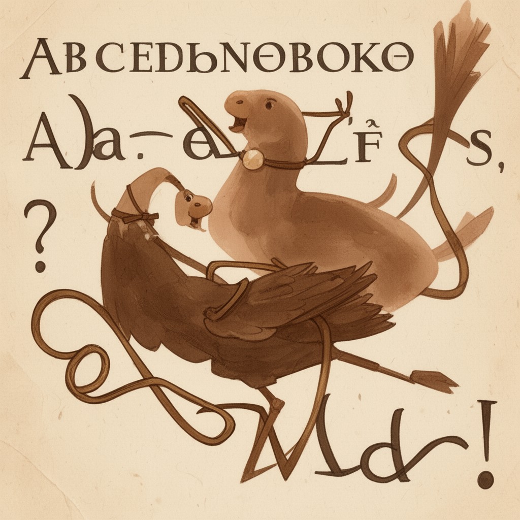 AI-generated illustration of Boko alphabet