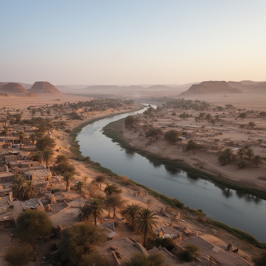 AI-generated illustration of Nile Valley
