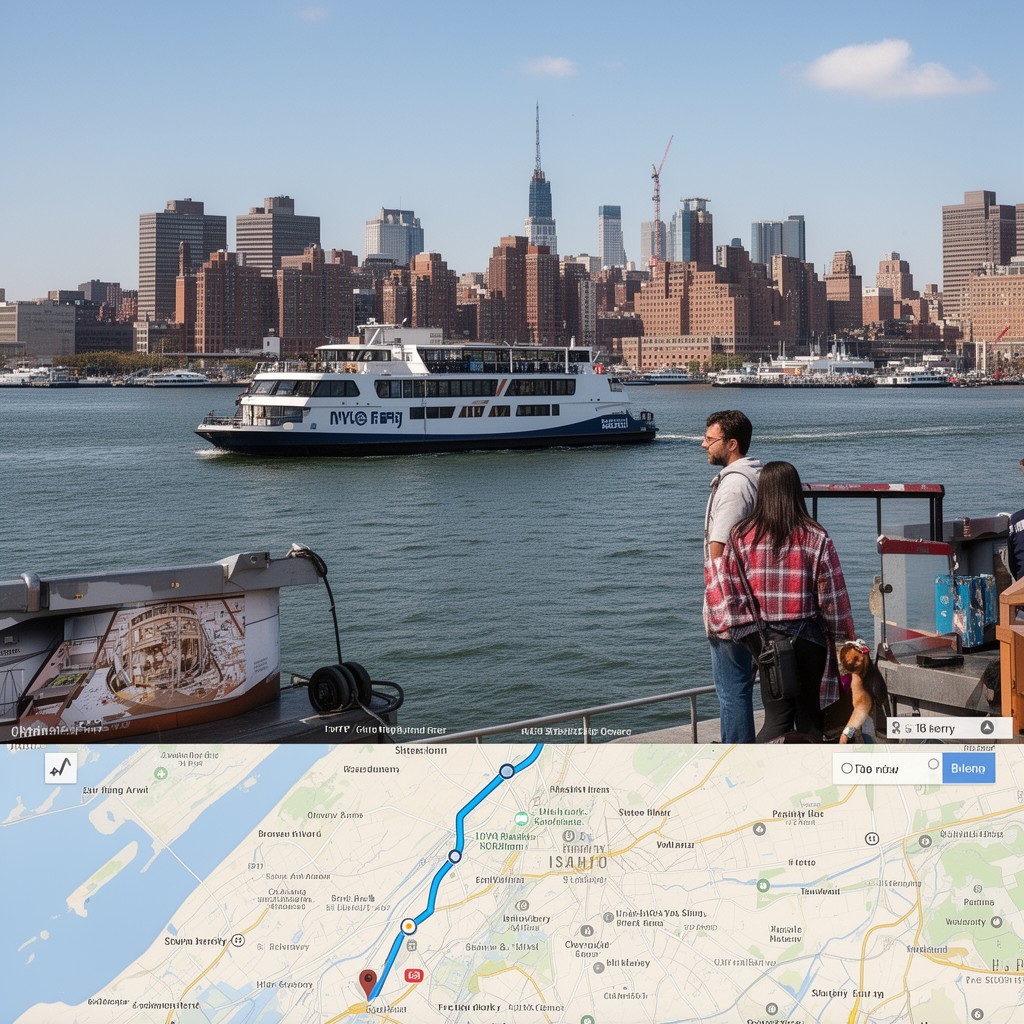 AI-generated illustration of Staten Island route