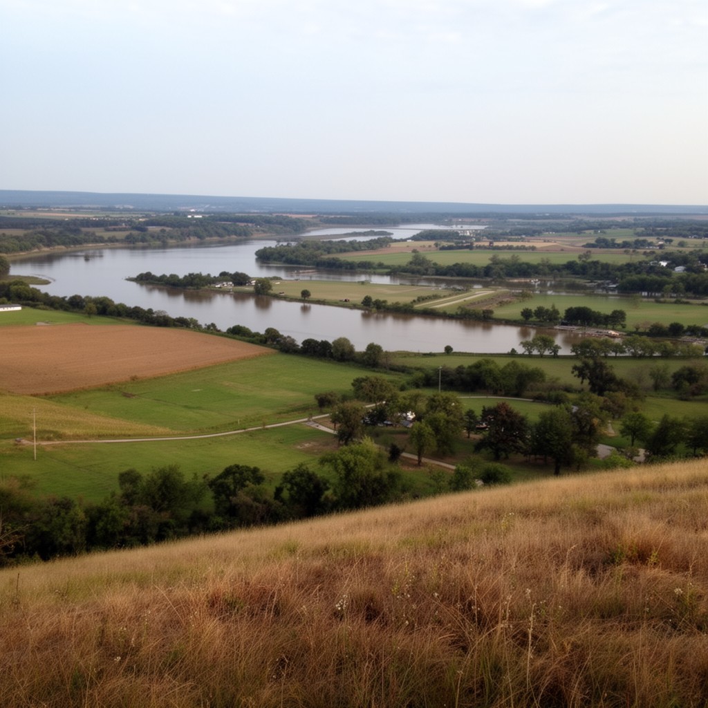 AI-generated illustration of Louisa County, Iowa