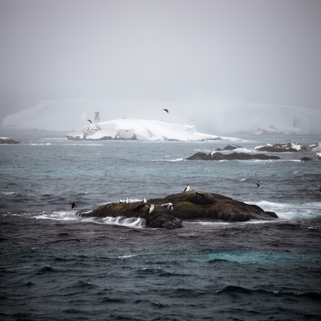 AI-generated illustration of Indian subantarctic islands