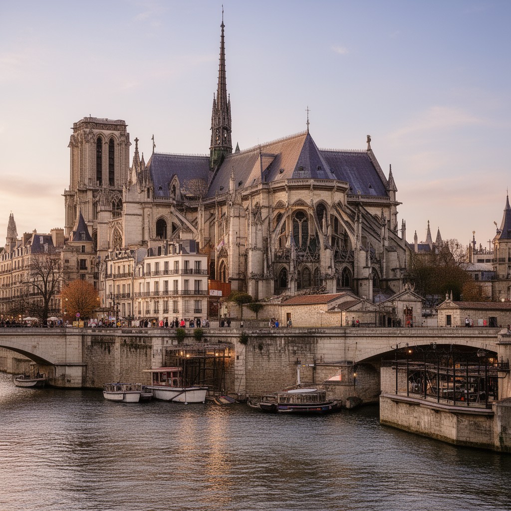 AI-generated illustration of Île de la Cité