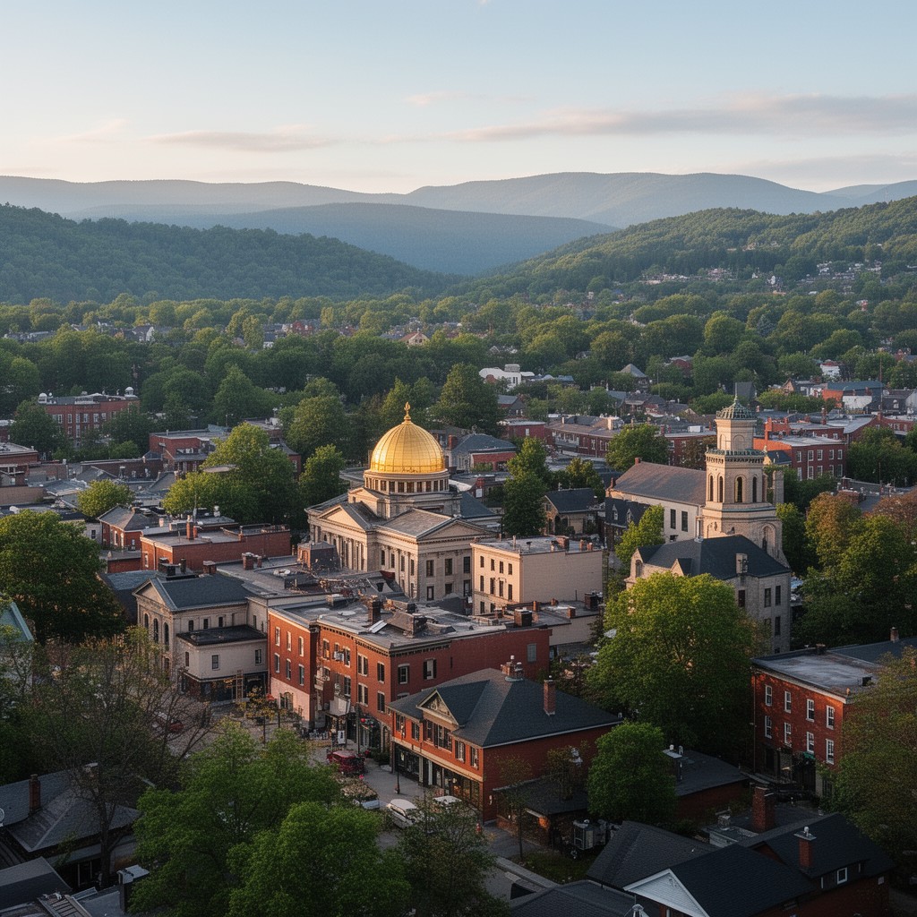 AI-generated illustration of Montpelier, Vermont