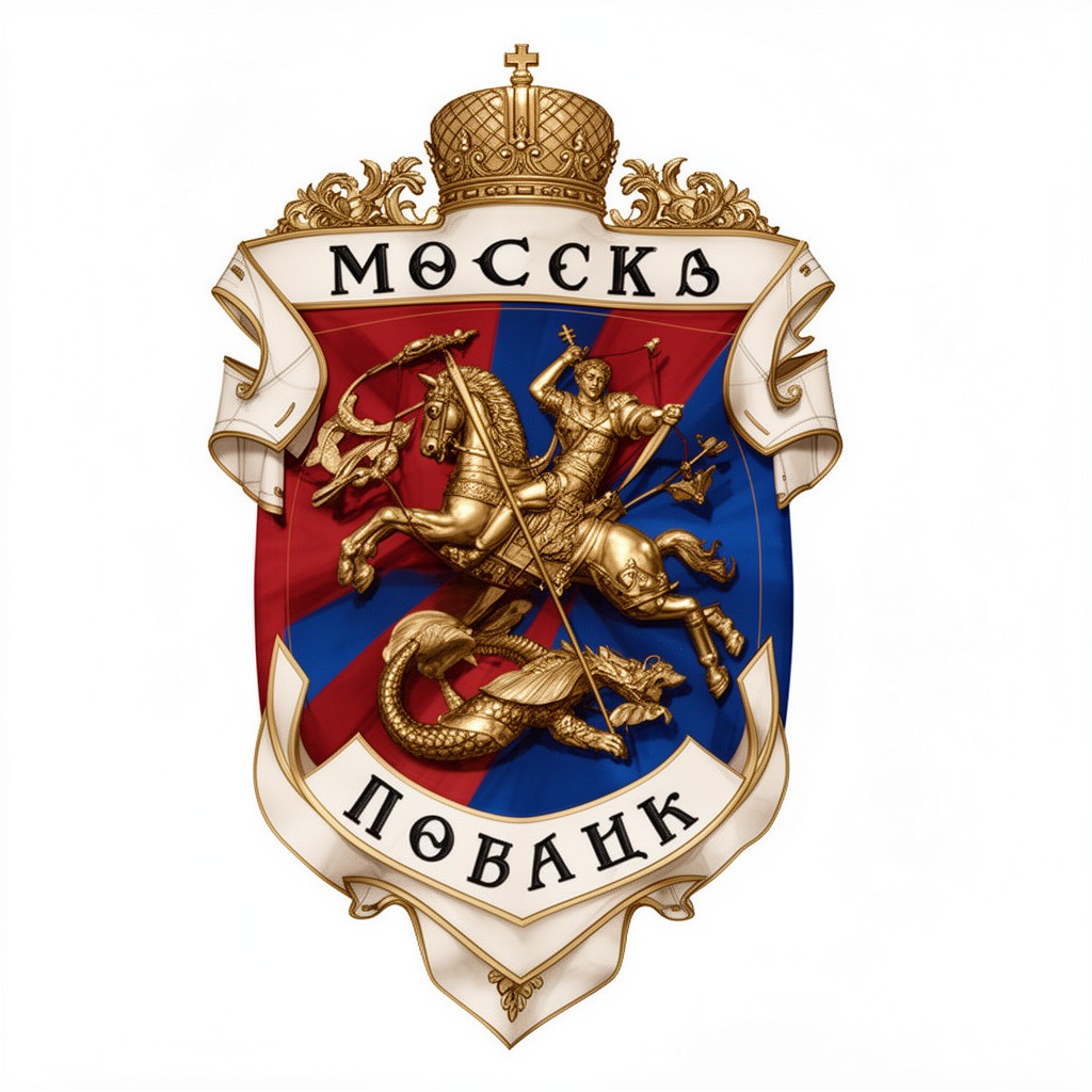 AI-generated illustration of Coat of arms of Moscow