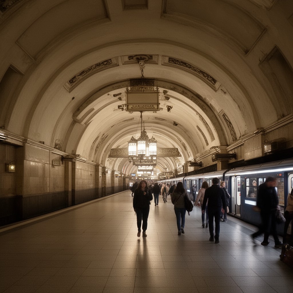 AI-generated illustration of Zamoskvoretskaya Line
