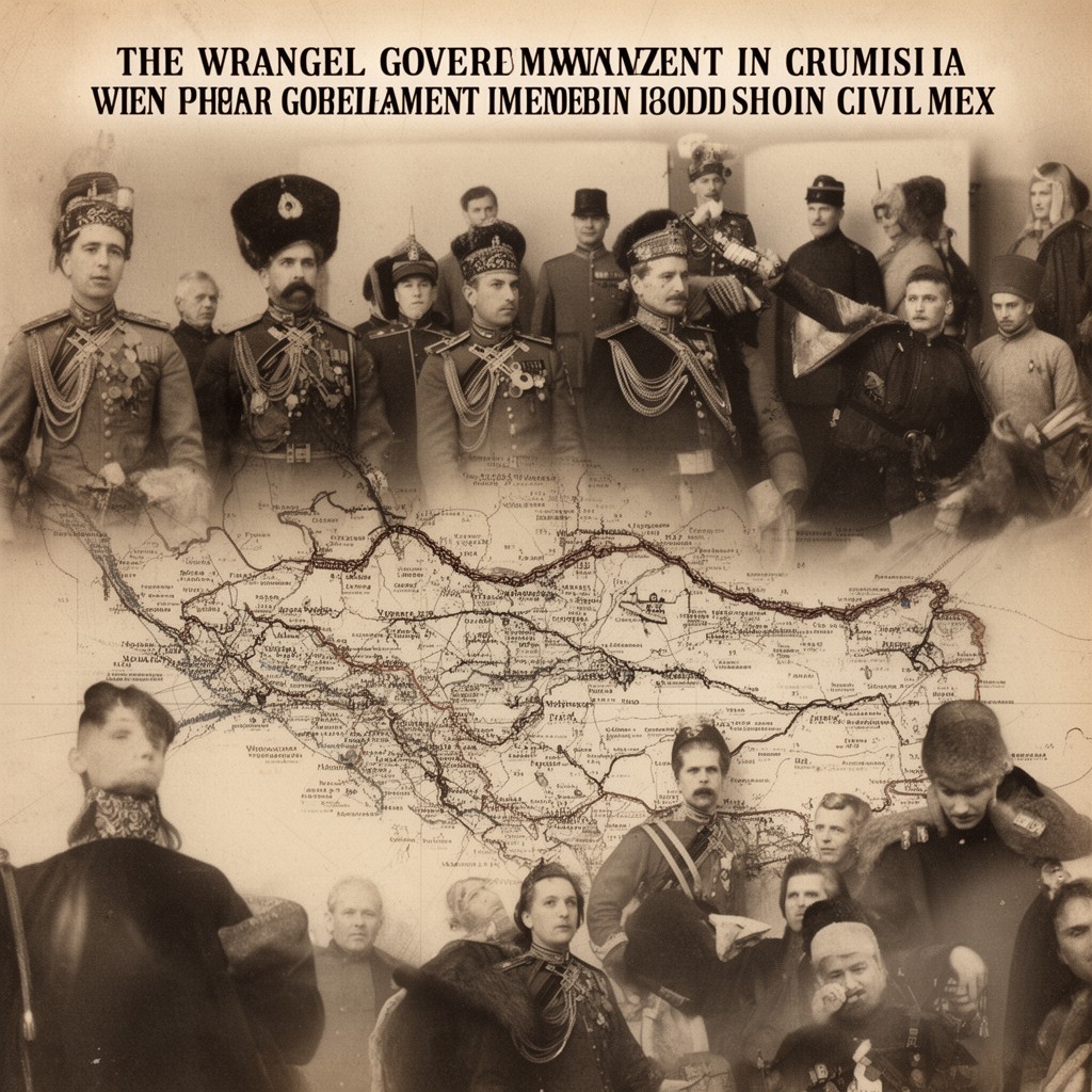 AI-generated illustration of Wrangel government in Crimea