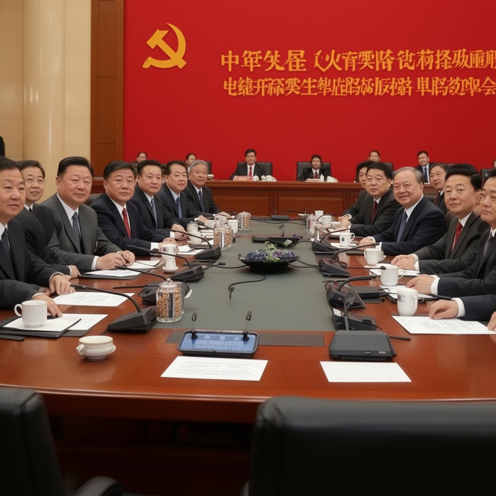 AI-generated illustration of Politburo Standing Committee of the Chinese Communist Party