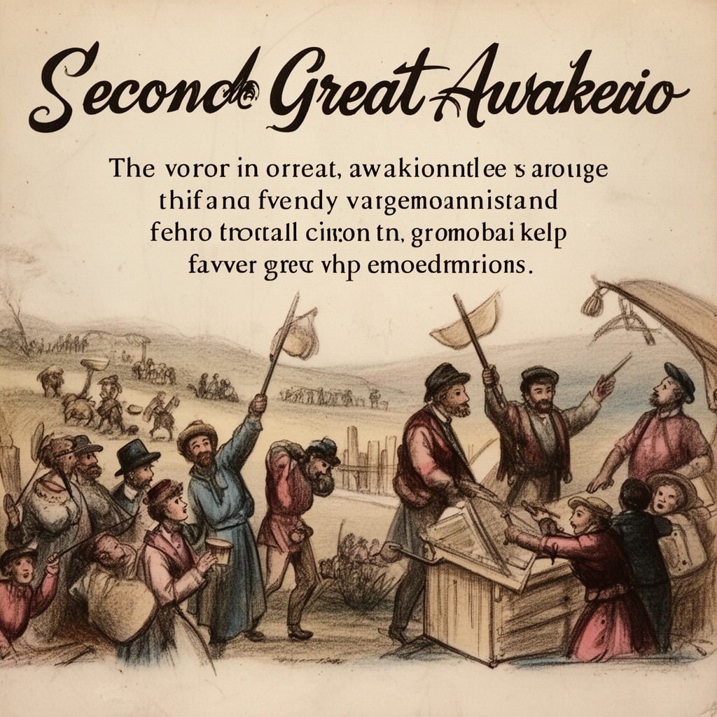 AI-generated illustration of Second Great Awakening