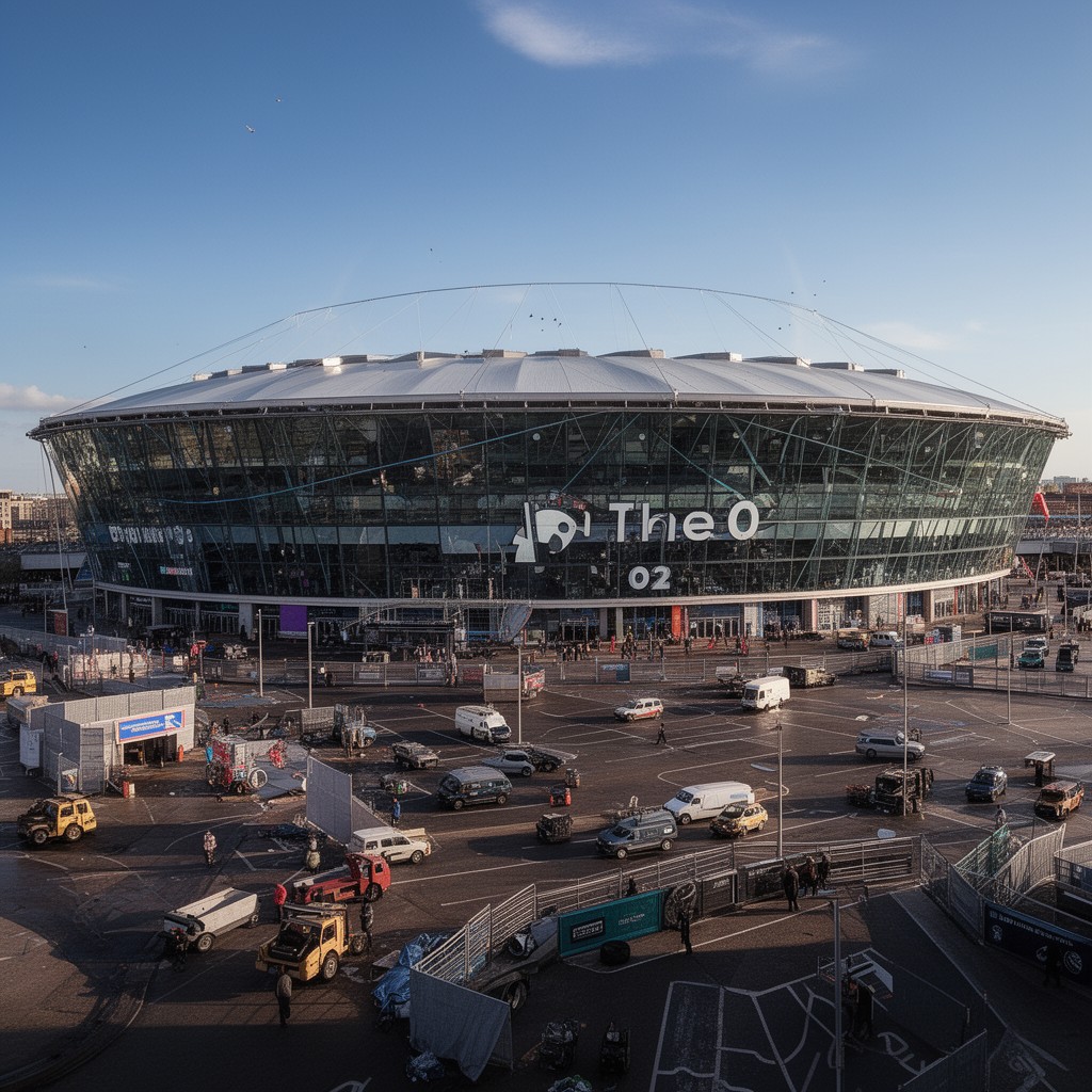 AI-generated illustration of The O2 Arena