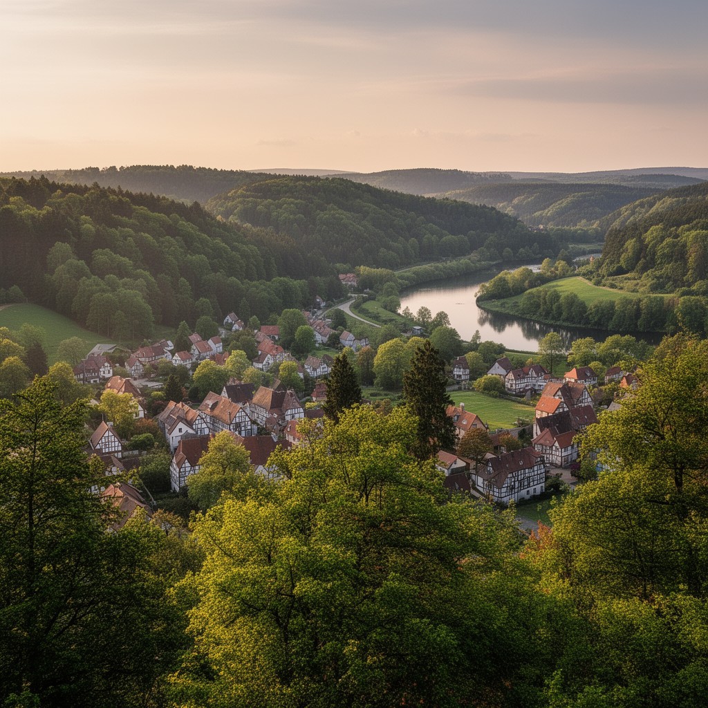 AI-generated illustration of Weser Uplands
