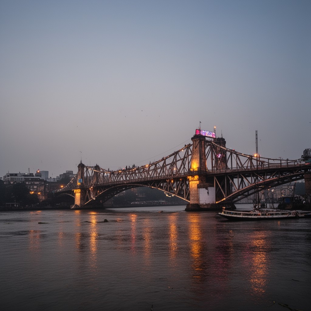 AI-generated illustration of Howrah Bridge