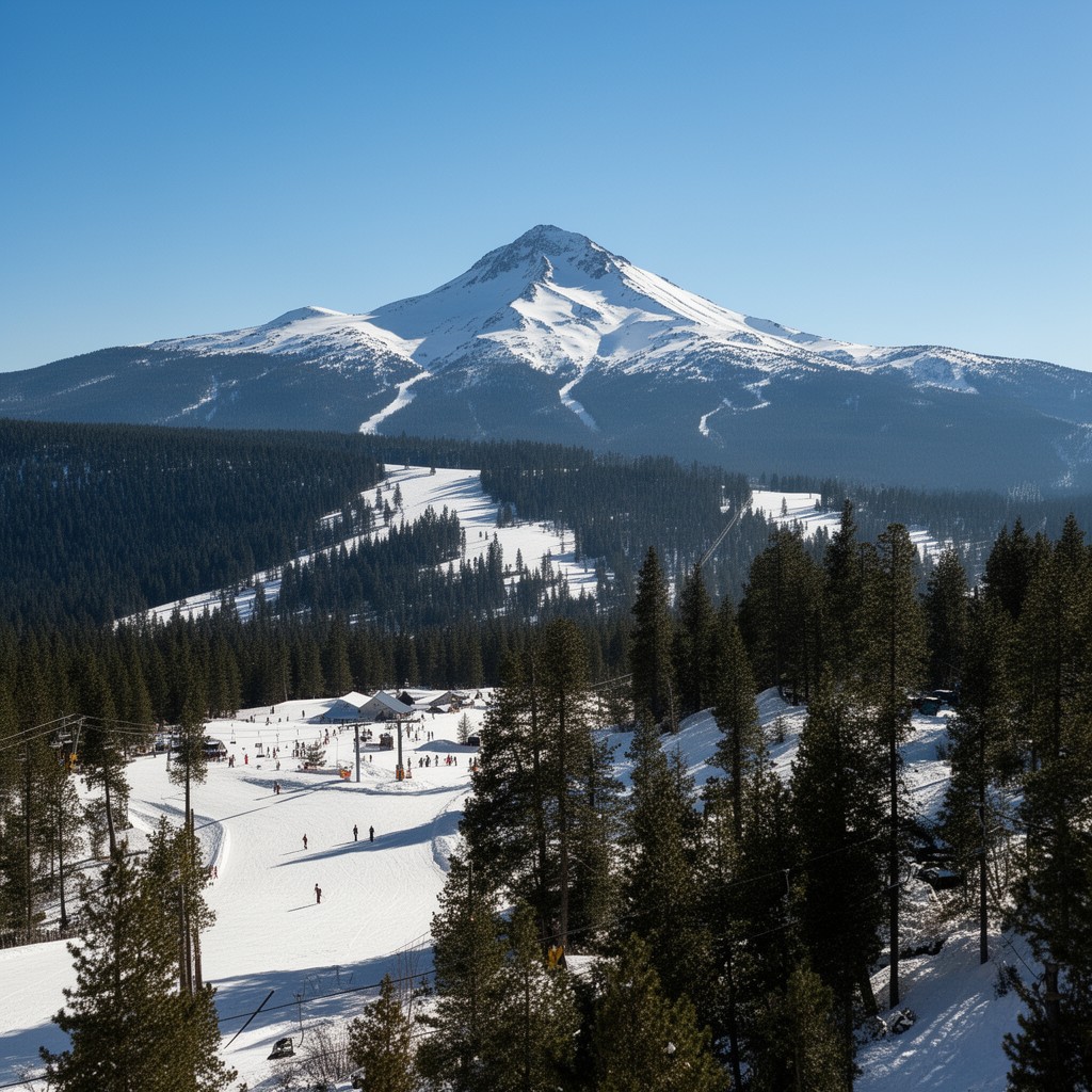 AI-generated illustration of Mount Bachelor