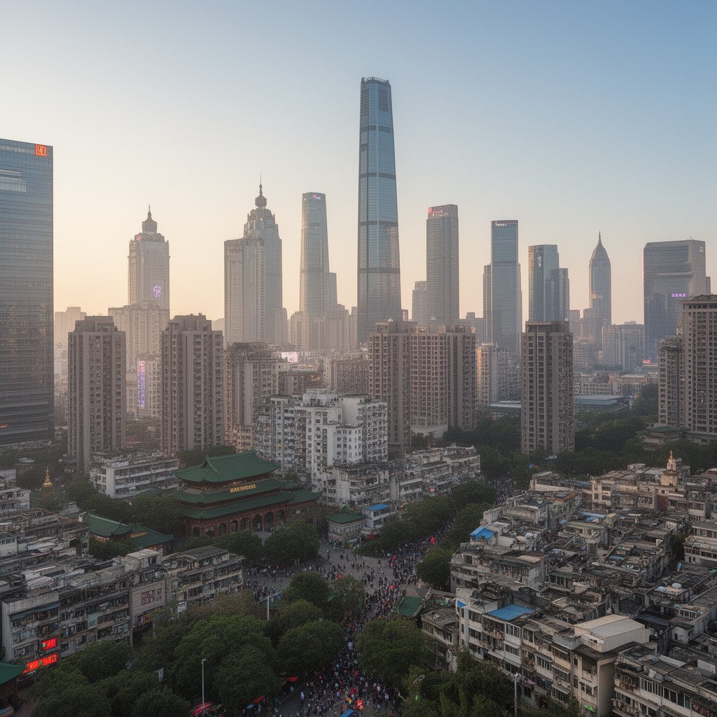 AI-generated illustration of Jing’an District